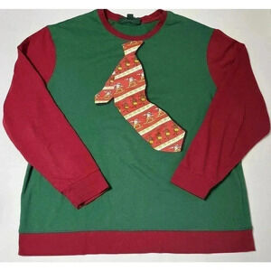 Ugly Christmas Fleece tie surfing Santa Hula Reindeer size XL